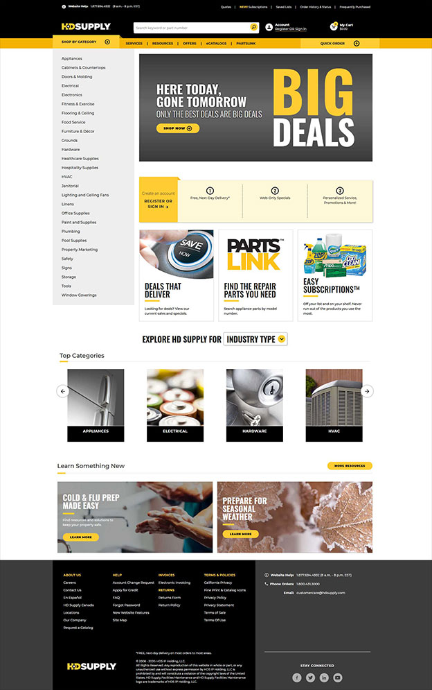 HD Supply Home Page
